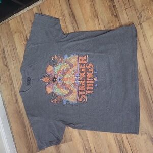 STRANGER THINGS Netflix Gray Graphic T-Shirt
